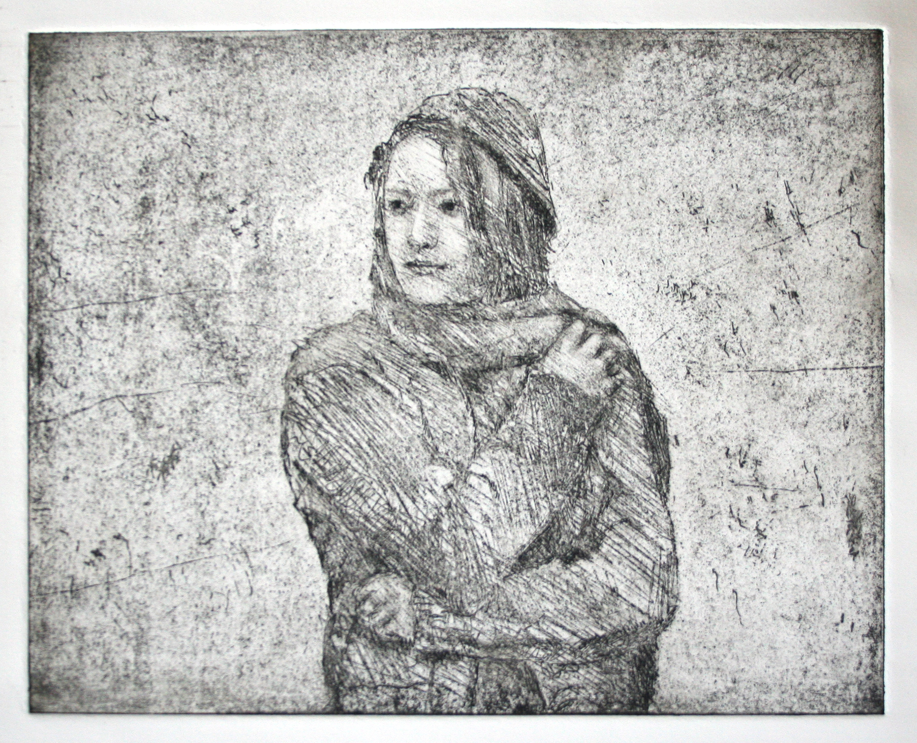 Winter scene - etching